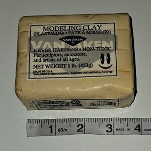 Van Aken Modeling Clay IVORY Weight 1 lb Never Hardens SEALED/NEVER USED
